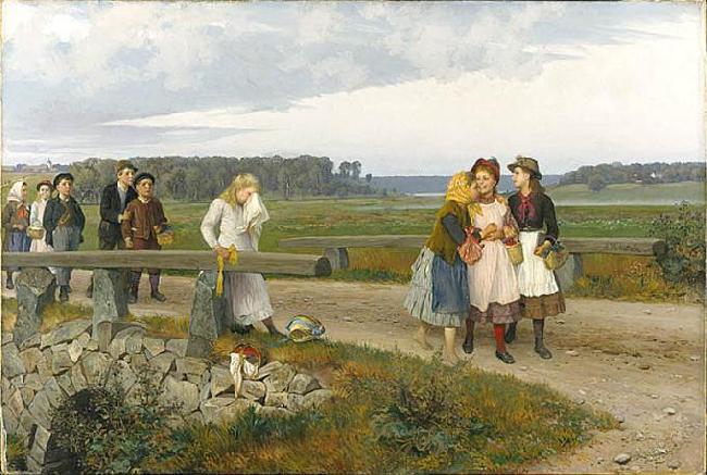 august malmstrom The Tell-Tale Germany oil painting art